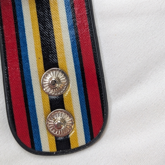 Vera Bradley NWT Candy Bracelet Barcelona stripes 8 inch red yellow blue white - Picture 6 of 12